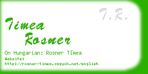 timea rosner business card